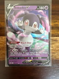 Indeedee V 091/202 Holo V Rare Sword & Shield Pokemon Holo Near Mint - Image 1