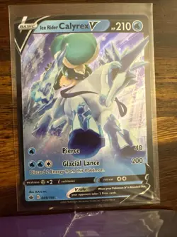 Ice Rider Calyrex V 045/198 Holo V Rare Chilling Reign Pokemon Holo Near Mint - Image 1