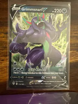 Grimmsnarl V 114/189 Holo V Rare Darkness Ablaze Pokemon Holo Near Mint - Image 1