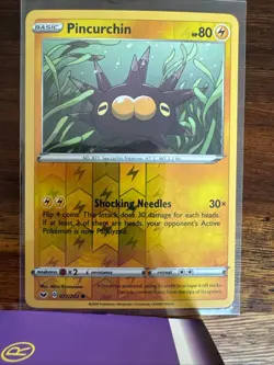 Pincurchin 077/202 Common Sword & Shield Pokemon Reverse Holo Near Mint - Image 1