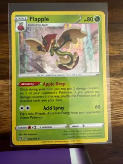Flapple 022/192 Holo Rare Rebel Clash Pokemon Holo Near Mint - Image 1