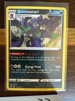 Grimmsnarl 125/192 Holo Rare Rebel Clash Pokemon Holo Near Mint - Image 1