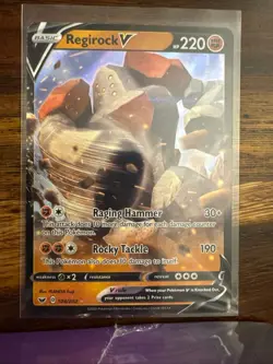 Regirock V 104/202 Holo V Rare Sword & Shield Pokemon Holo Near Mint - Image 1