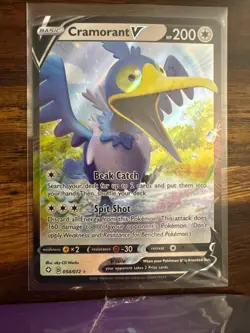 Cramorant V 054/072 Holo V Rare Shining Fates Pokemon Holo Near Mint - Image 1