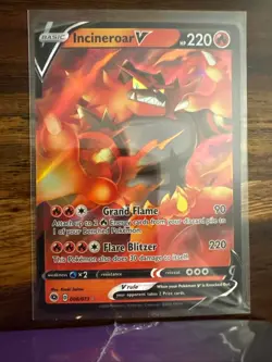Incineroar V 008/073 Holo V Rare Champion's Path Pokemon Holo Near Mint - Image 1