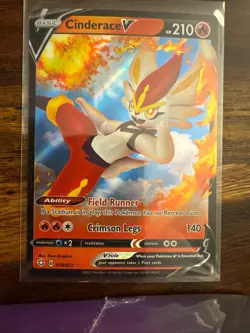 Cinderace V 018/072 Holo V Rare Shining Fates Pokemon Holo Near Mint - Image 1