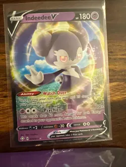 Indeedee V 039/072 Holo V Rare Shining Fates Pokemon Holo Near Mint - Image 1