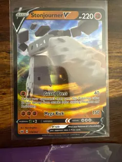 Stonjourner V 115/202 Holo V Rare Sword & Shield Pokemon Holo Near Mint - Image 1