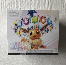 Pokemon Scarlet & Violet Prismatic Evolutions Elite Trainer Box 65 Sleeves Eevee - Image 1