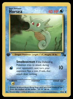 Horsea 49/62 1st Edition Fossil Common NM EBAY LIVE MONDAY - Image 1