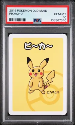 2019 POKEMON OLD MAID PIKACHU PSA 10 - Image 1