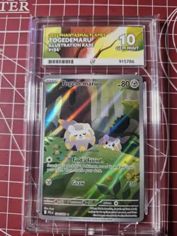 Pokemon-Togedemaru 104/094 -Phantasmal Flames- IR - ACE 10 GEM MINT PERFECT SUBS - Image 1