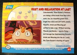 1999 Topps Pokemon The First Movie Rainbow Foil First Print Blue Logo #49 Rare - Image 2