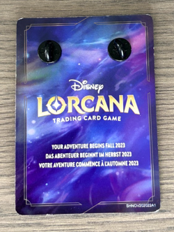 2023 Disney Lorcana *MALEFICENT - PURPLE PROMO PRESS PIN BADGE* Unused/Sealed - Image 2