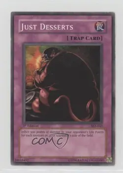 Just Desserts 1st Ed. YuGiOh Starter Deck Kaiba Evolution #SKE-043 2004 READ - Image 1