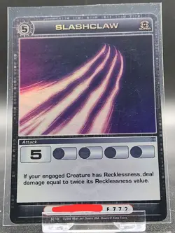 Chaotic Card : Slashclaw Silent Sands Super Rare Attack Holo - Image 1