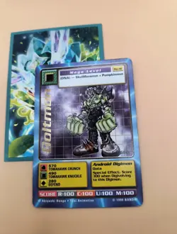 Boltmon Bo-41 Gold Letter Rare First Edition Digimon Trading Card, Bandai - Image 2