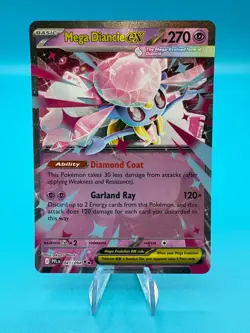 Mega Diancie ex - 041/094 - Phantasmal Flames - Double Rare - Pack Fresh - Image 1