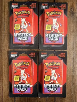 Pokemon Mystery Booster Pack Walmart Vintage Chase Pack Mewtwo Lot of 4 - Image 1