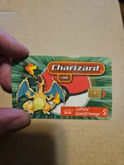 Charizard Pokemon Bell Canada QuickChange Phone Card Card # 6 RARE - Image 1