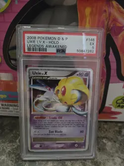 2008 Pokemon DP Legends Awakened Uxie Lv.X Holo #146 PSA 5 EX LOW POP - Image 1