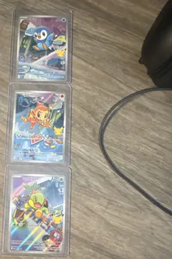 Pokemon TCG First Partner Pack Jumbo Holo Lot 3 Piplup Chimchar Turtwig - Image 1