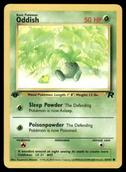 Oddish 63/82 1st Edition Team Rocket Common NM EBAY LIVE MONDAY - Image 1