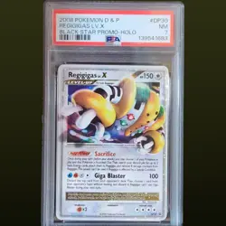 2008 POKEMON DIAMOND & PEARL BLACK STAR PROMO HOLO #DP30 REGIGIGAS LV.X PSA 7 - Image 1