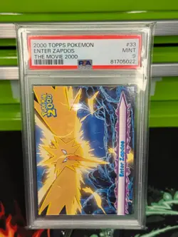 2000 Topps Pokemon The Movie 2000 # 33 Enter Zapdos PSA 9 Low POP Graded Card - Image 1