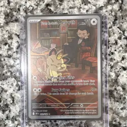Pokemon Team Rocket's Meowth Full Art Holo 203/182 Sv10 Destined Rivals - Image 1