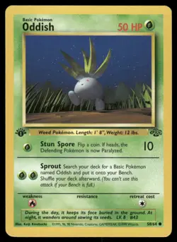 Oddish 58/64 1st Edition Jungle Common NM EBAY LIVE MONDAY - Image 1