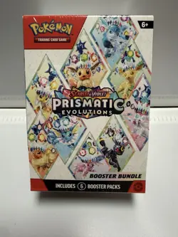 Pokemon Scarlet & Violet Prismatic Evolutions Booster Bundle 6 Packs New Sealed - Image 1