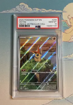 Pokemon TCG SVP 208 Victini Unova Illustration Rare Promo GEM MINT PSA 10 ☀ - Image 1