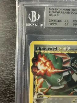 Pokemon Charizard Gold Star #100 BGS 5 Holo Ex Dragon Frontiers 2006 Eng 🇬🇧 - Image 3