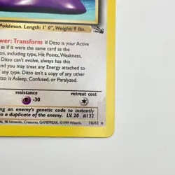 Ditto 18/62 Fossil Non NM Rare WOTC Pokemon TCG Vintage Single - Image 5