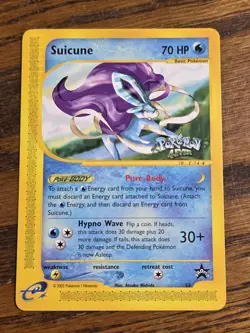 Pokemon Wotc Black Star Promo # 53 Suicune,,Not Played,, - Image 1