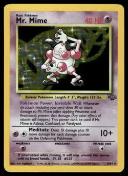 Mr. Mime 6/64 Jungle Holo Rare NM EBAY LIVE MONDAY - Image 1