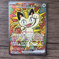 2026 Pokemon Meowth Ex 121/088 Special Illustration Full Art Holo Rare (SIR) - Image 1