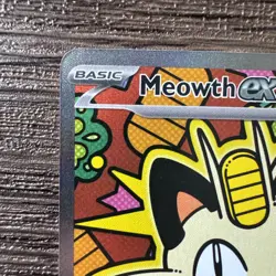 2026 Pokemon Meowth Ex 121/088 Special Illustration Full Art Holo Rare (SIR) - Image 3
