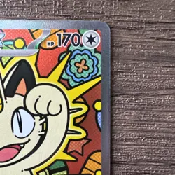 2026 Pokemon Meowth Ex 121/088 Special Illustration Full Art Holo Rare (SIR) - Image 4