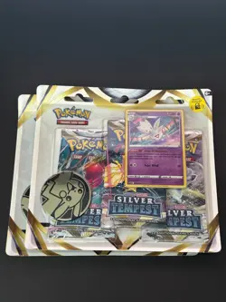 Pokemon TCG Silver Tempest Togetic 3 Pack Blister Sealed Booster - Image 1