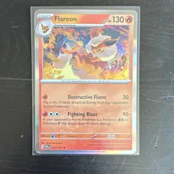 Pokemon Flareon Sv: Prismatic Evolutions 013/131 Reverse Holo Rare 130 HP - Image 1