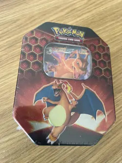 Pokemon TCG Sun & Moon Hidden Fates Charizard GX Tin Brand New & Factory Sealed! - Image 1