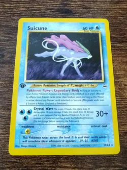 Pokemon Neo Revelation 1st Edition Suicune 27/64 Non Holo NM-MINT - Image 1