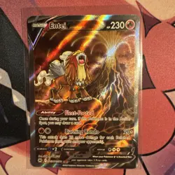 Entei V GG36/GG70 Holo V Rare Crown Zenith Galarian Gallery Pokemon Near Mint - Image 1