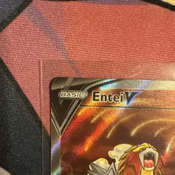Entei V GG36/GG70 Holo V Rare Crown Zenith Galarian Gallery Pokemon Near Mint - Image 2