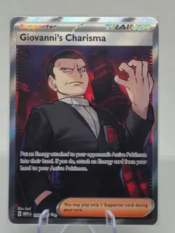 Pokemon TCG Scarlet & Violet 151 Giovannis Charisma Ultra Rare Holo Card 197/165 - Image 1
