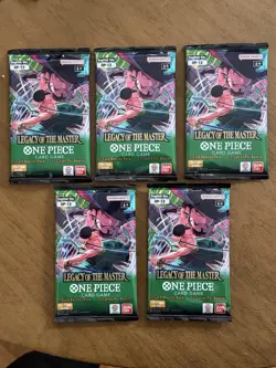 One Piece Legacy Of The Master OP-12 Five 5 Booster Packs Lot English - Image 1