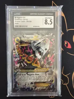 CGC 8.5 M Aggron EX 2015 Primal Clash 94/160 Holo Pokemon Card - Image 1