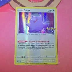Pokemon Ditto Holo Rare 70 HP 053/078 Pokemon GO Ability English Card - Image 1